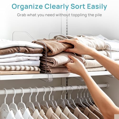 Vtopmart 8 Pack 7.5“ Height Shelf Dividers for Closet Organization