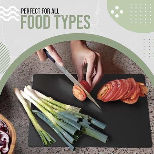 Crown Display Disposable Cutting Boards for Kitchen 15 Count Black Cutting Board 10 Inch X 13.5 Inch Flexible Cutting Boards For Kitchen ~ Patent Pending ~ Recyclable Disposable Cutting Board Sheets