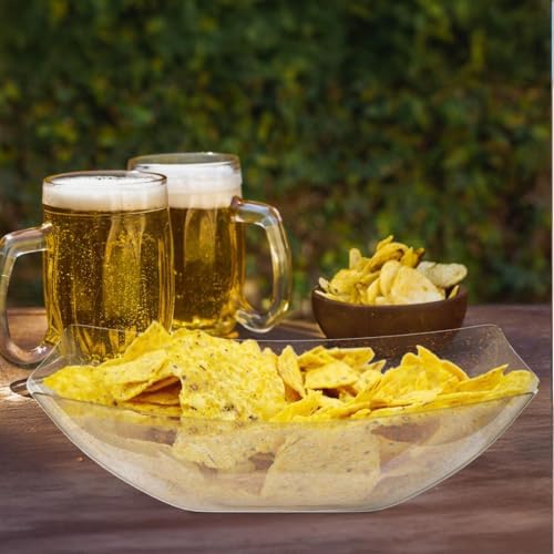 R-kay 6 Pack Plastic Serving Bowls - 64 OZ Gold Glitter Bowls - Salad Bowls Large Serving - Premium Heavy Duty For Weddings Catering And Birthday parties