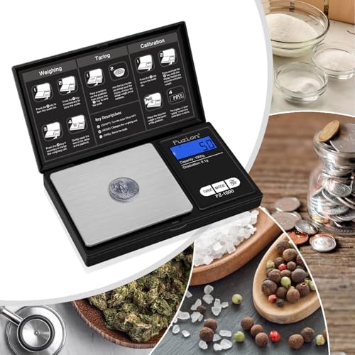 Fuzion Digital Pocket Gram Scale - 1000g/0.1g Small Food Scale Portable