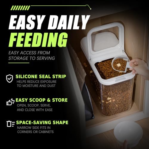 LivLab Mker Pet Food Storage Containers With Lids & Scooper
