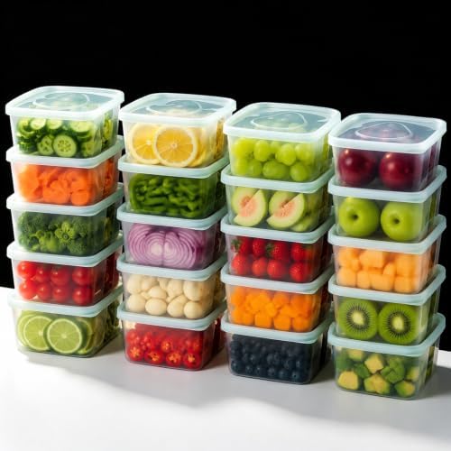 LivLab Mker 40PCS 20OZ Food Storage Containers with Lids - Meal Prep
