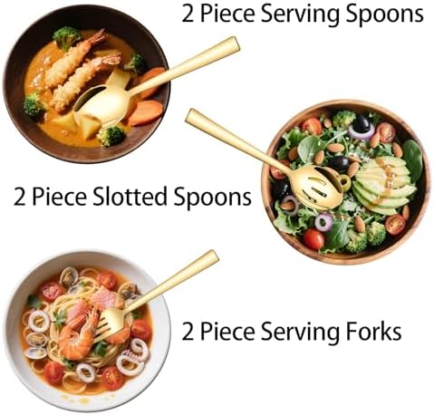 Stainless Steel Serving Utensils, 10PCS Serving Utensils Flatware Set