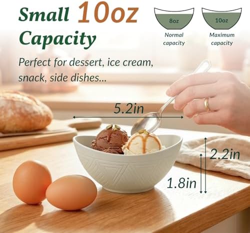 Homienly Unbreakable Snack Bowls,Wheat Straw Small Bowls,10 OZ Plastic Bowls Alaternative for Soup,Chip,Cereal,Microwave & Dishwasher Safe Bowls for Kithcen,Camping,Picnic(6PCS,Grey Stone)