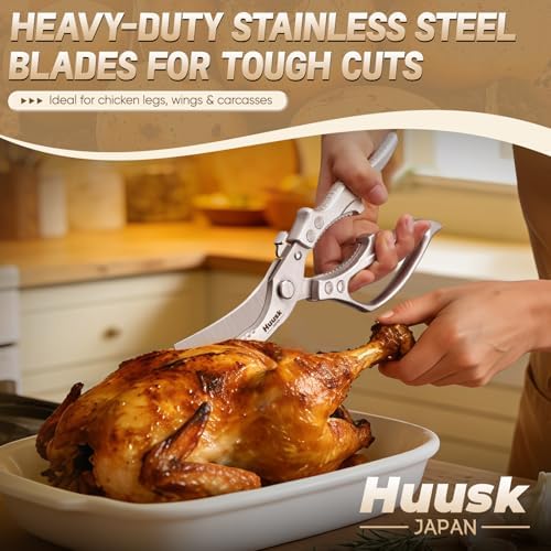 Huusk Poultry Shears Heavy Duty – All Purpose Japanese Kitchen Scissors