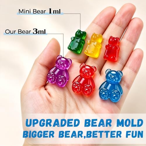 4 Pack Large Gummy Bear Molds Candy Molds - 3 Inch Gummy Silicone Molds