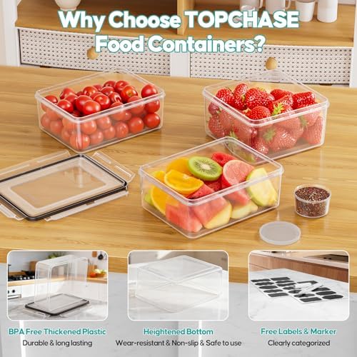 40 PCS Food Storage Containers with Lids Airtight (20 Containers & 20 Lids)