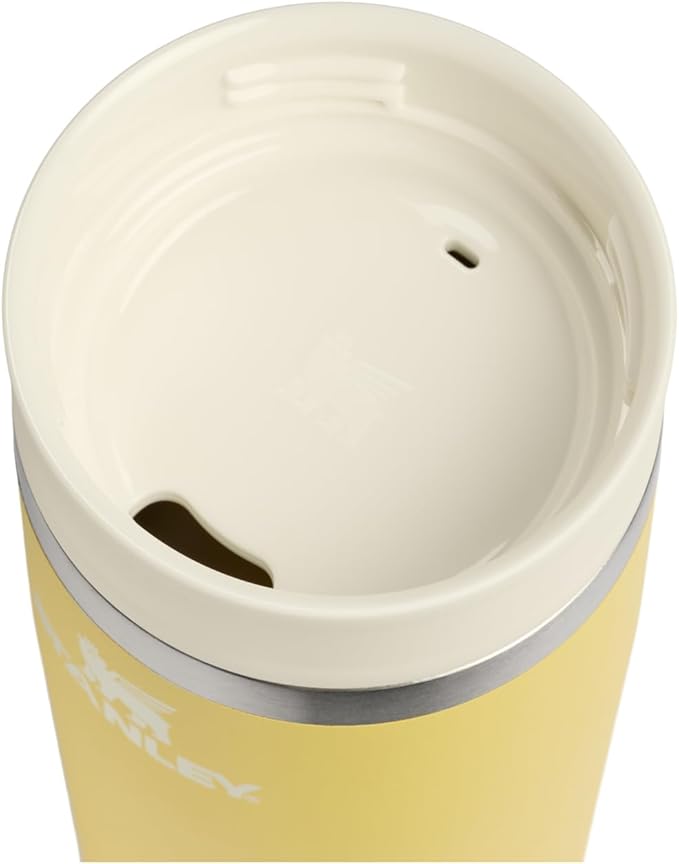 STANLEY Cafe To Go Travel Mug 16 oz | Leakproof Two-Part Drink Through Lid | Tumbler Cup for Coffee, Tea and Drinks | Insulated Stainless Steel Coffee Mug | BPA-Free | Daffodil