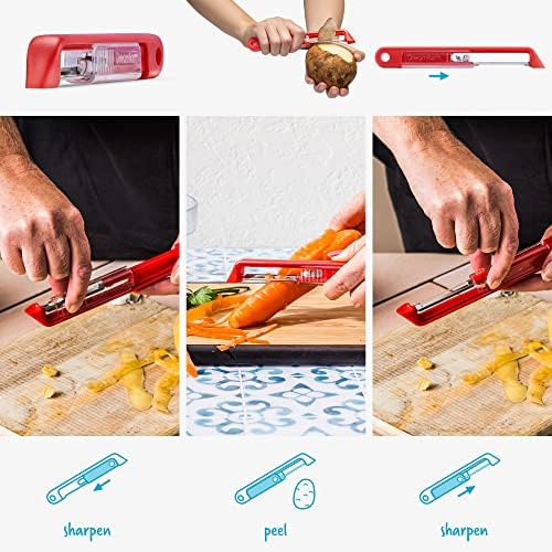 Dreamfarm Sharple Self-Sharpening Vegetable Peeler - Red