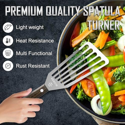 2 Pcs Fish Spatula Stainless Steel，Commercial Metal Spatula Turners