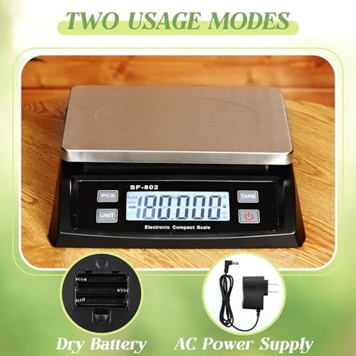 Copkim Large Digital Kitchen Scale 66LB 30kg Commercial Food Scale, Black
