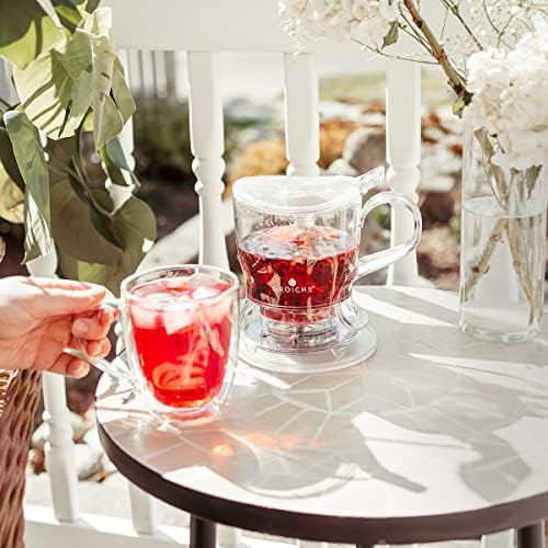GROSCHE Aberdeen Smart Tea Maker BPA-Free Tea Infuser Clear 34 oz (1000 ml)