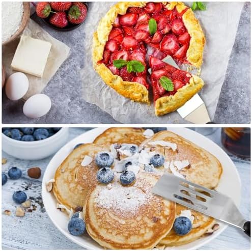 3 Pieces Small Metal Spatula Set, Mini Stainless Steel Serving Spatulas for Kitchen Use, Ideal for Flipping Pancakes, Brownies, Cookies, Cakes, Eggs – Professional Cooking & Baking Utensil