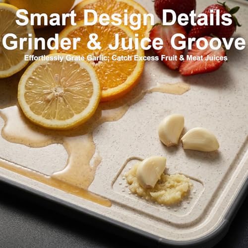 Double-Sided Titanium Cutting Board for Kitchen, 15.4"x10.4"