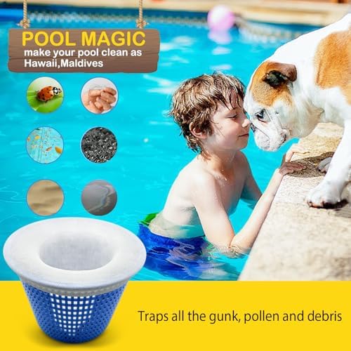 30 Pack Pool Skimmer Filter Socks for Inground Pool Or Above Ground Pool Filter, Ultra Fine Mesh Screen Liner Skimmer Basket Sock Scum Sock Saver, Debris Leaves Catcher
