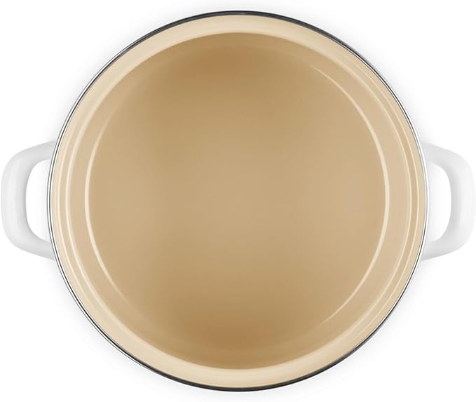 Le Creuset Enamel on Steel Traditional Petite Stockpot, 3.8qt., White