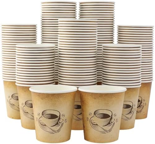 Clawsoff 200 Pack 10 oz Coffee Cups Disposable Paper Cups