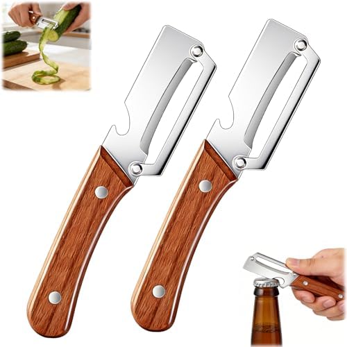 Premium Vegetable Peeler with Wooden Handle and Bottle Opener(2 PSC)