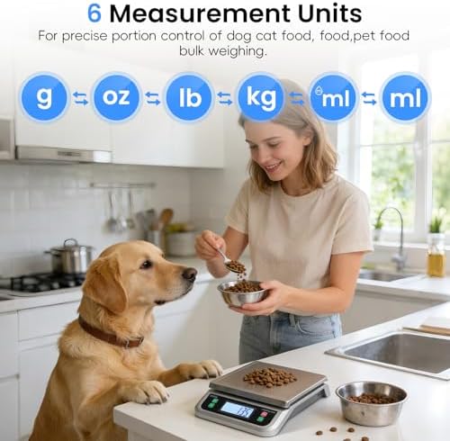 88lb Food Scale Stainless Steel with 6 Unit and Tare PCS Funtion