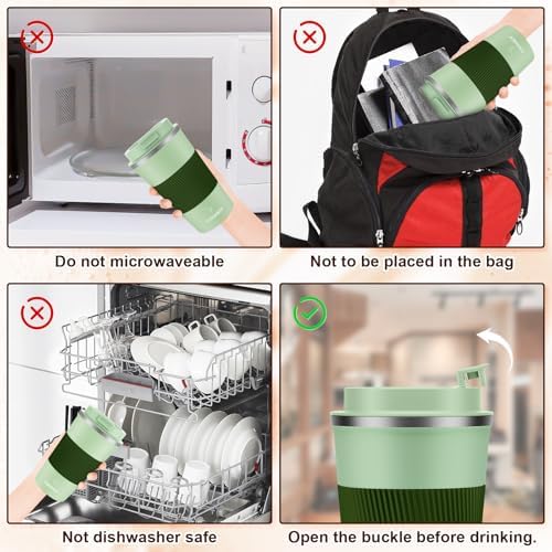 MOMSIV 17oz Travel Coffee Mug, Insulated Coffee Cup with Leakproof Lid