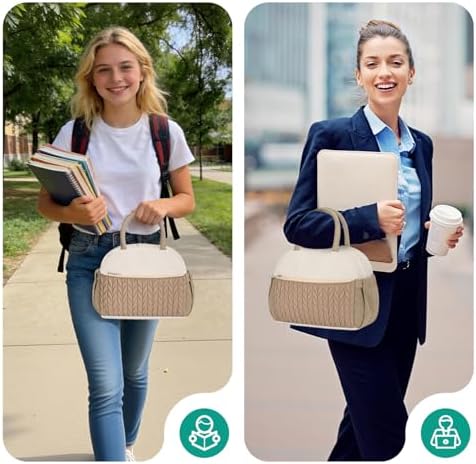 Coobiiya Lunch Box Lunch Bag for Women Men,Reusable Cute Lunch Pail bag,Leakproof,Insulated LunchBox Tote Compact 10L, Cooler Lunch Container for Work Travel Office