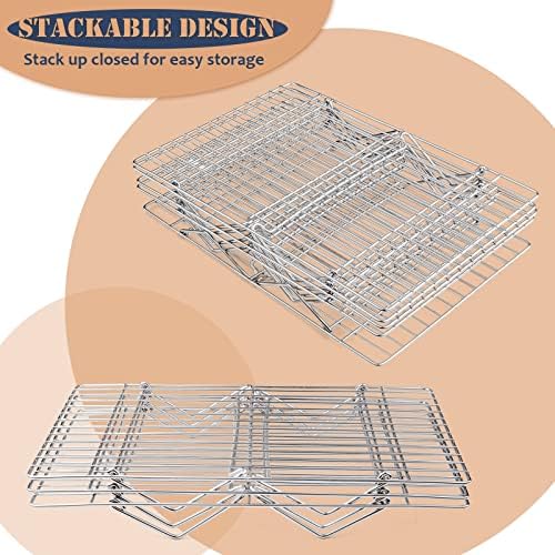 E-far 4-Tier Stainless Steel Cooling Rack, 15”x10.1" for Cooking and Baking