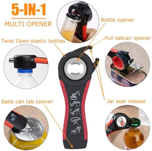 Jar Opener Ergonomic Lid Remover For Seniors Arthritis Weak Hands