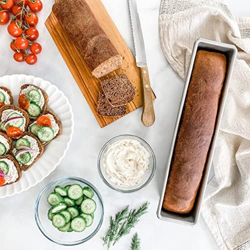 USA Pan Bakeware Nonstick Cocktail Sandwich Loaf Pan, 13.75 x 2.75 x 2.75 Inch (Pack of 6)