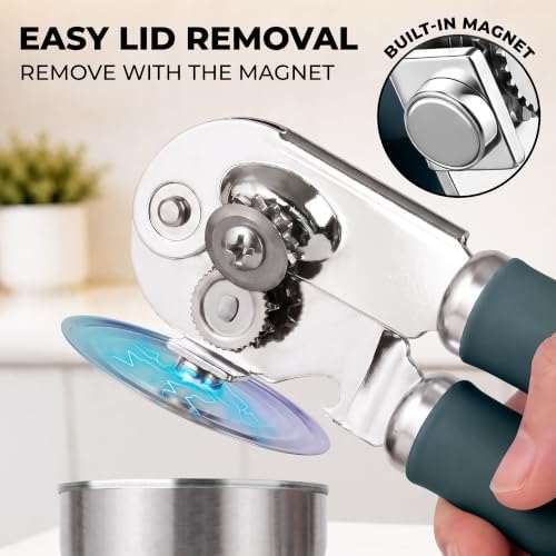 Zulay Kitchen Stainless Steel Swing Open Manual Can Opener Comfortable Grip