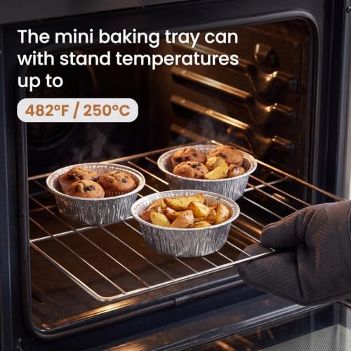 Thenshop 100 Pcs 5 Inch Mini Pie Tins with Lids Disposable Pie Pans