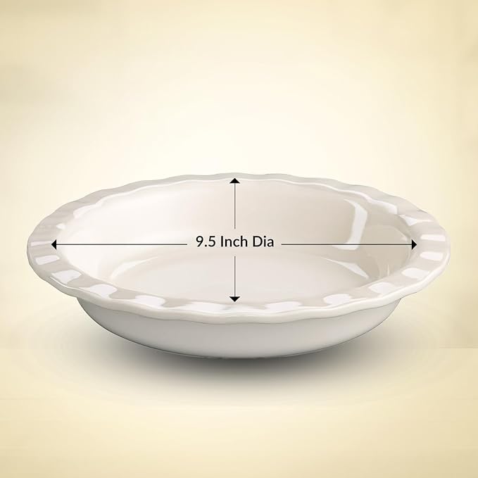 Mrs. Anderson's Baking Easy-As-Pie Fluted Pie Plate, 9.5-Inch