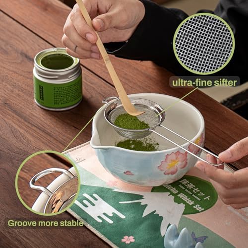 Matcha Whisk set, 9 pcs Handcrafted Matcha Set for Beginner