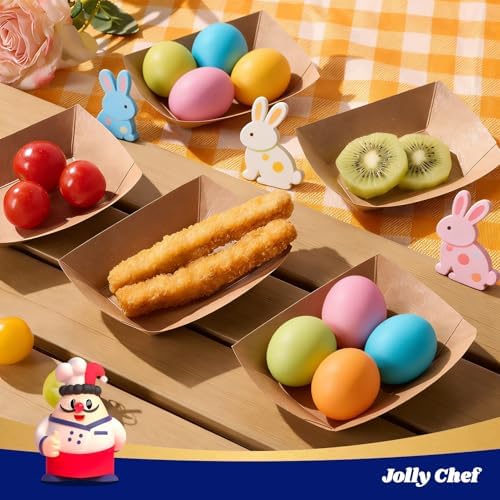 JOLLY CHEF 1/4lb Paper Food Tray 250 Pack Disposable Food Serving Boats