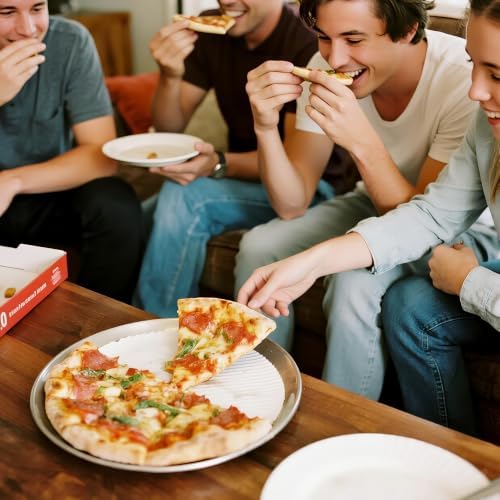 12 Inch Pizza Pan Set of 3 for Oven, Non-Stick Stainless Steel Pizza Steel