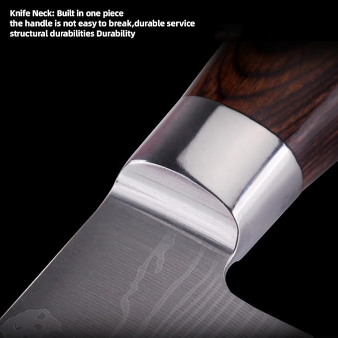 7PCS Kitchen Knife Set, Professional Japanese Chef Knives with High Carbon Stainless Steel Ultra, Sharp Aikido Knife Set for Cooking Meat, Fruits, Vegetables