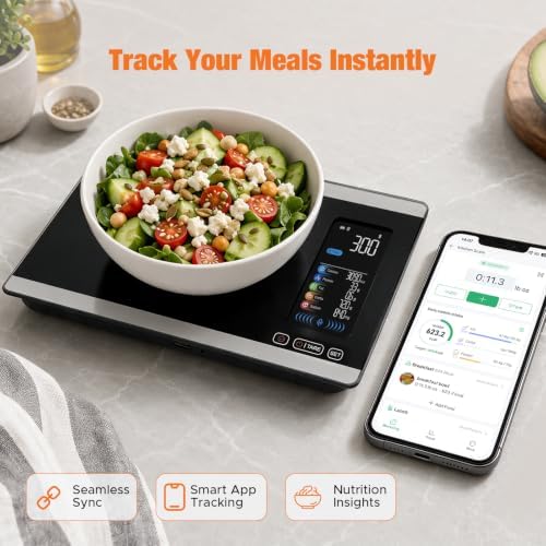 AI Voice Food Scale with Nutritional Calculator, Type-C, Fitdays+