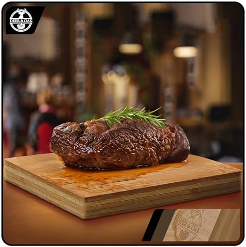 Deer & Oak Extra Thick Solid Wood Cutting Board 15.8 x 11.8 x 1.5 in