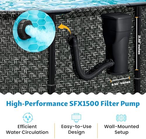 Funsicle SkimmerPlus 1,500 GPH Filter Pump for Above Ground Swimming Pools