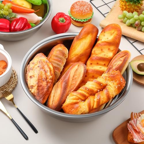 Nuogo 8 Pcs Stainless Steel Mixing Bowls Large for Salad, 16 Inch 13 Qt
