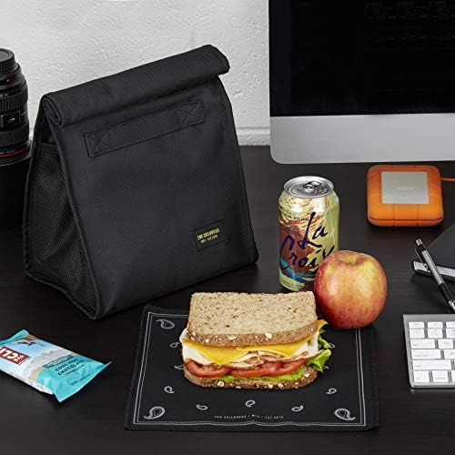 2nd Childhood Insulated Lunch Bag for Men, Durable & Reusable, Black