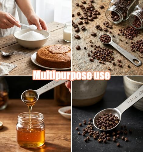 6 PCS 1/2 Teaspoon Measuring Spoon, 2.5ml 1/2 Tsp Measuring Spoon