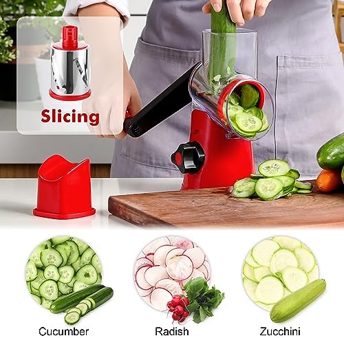 GDL Cheese Grater Hand Crank, Rotary Cheese shredder, Vegetable Slicer