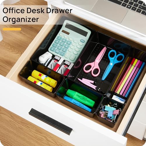 Vtopmart 25 Pack Plastic Drawer Organizers with Non-slip Rubber Pads