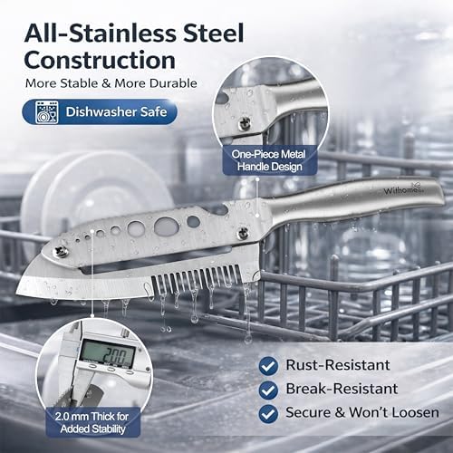 All-Stainless Steel Multifunctional Vegetable Peeler for Kitchen