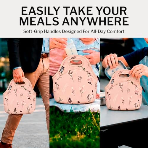 Built Gourmet Getaway Neoprene Lunch Bag - Rose Floral