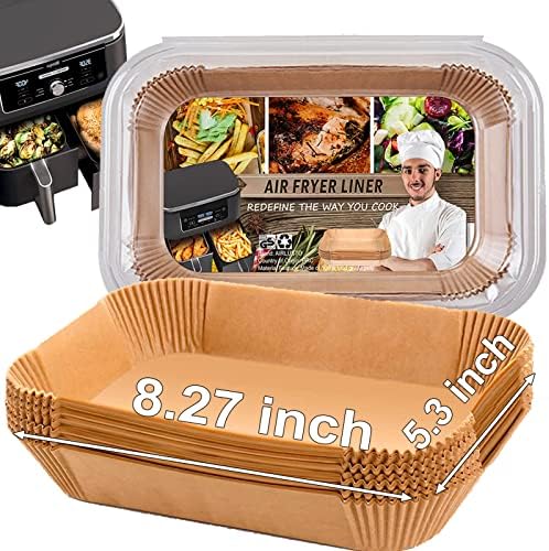 Air Fryer Liner Rectangular for Ninja Foodi Dual Basket 8QT 10QT