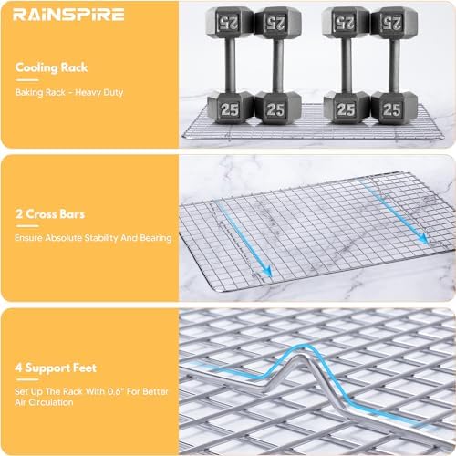Cooling Racks for Cooking and Baking True 304 Stainless Steel 10"x15" 1Pcs
