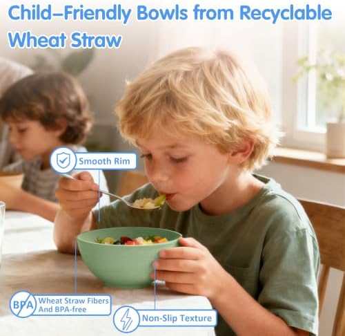 Quatish 20 PCS Cereal Bowls, Plastic Bowls, Small Snack Soup Kitchen Bowl