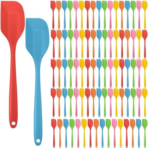 Irenare 84 Pcs Mini Silicone Spatulas Bulk, 8.3 Inch, Cute
