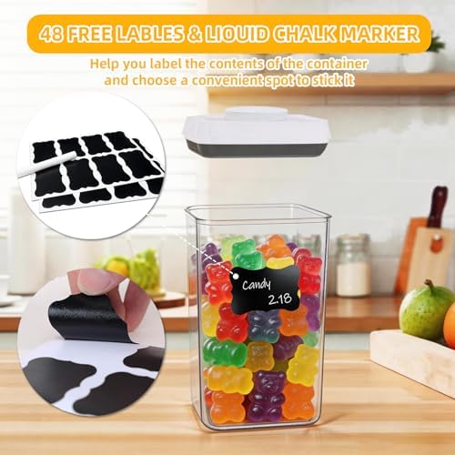 Pop Push Button Airtight Food Storage Containers 12 Pack